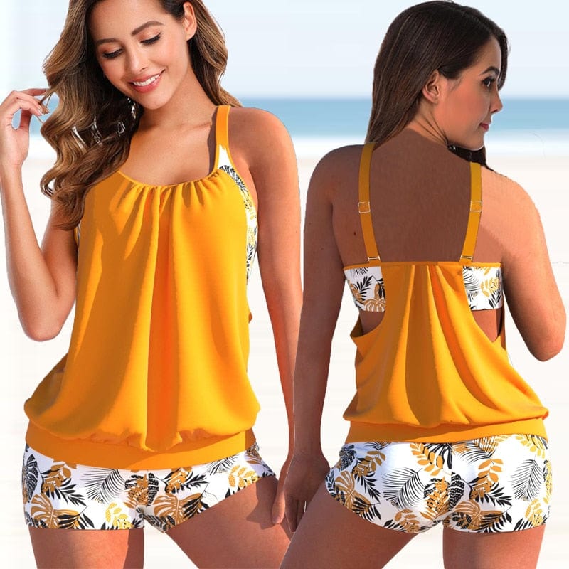 Lively® Vêtements été Orangé / S Ensemble de Tankini bicolore | Lively™